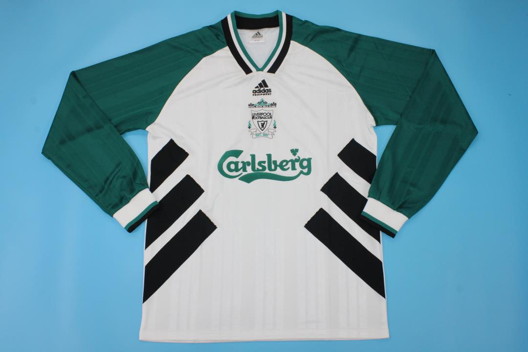 AAA Quality Liverpool 93/95 Away White Long Soccer Jersey